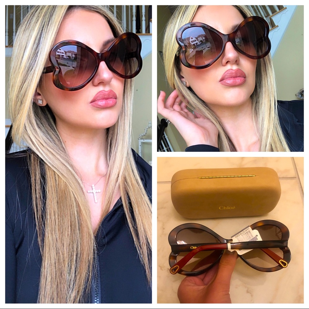 🔥NEW CHLOÈ OVERSIZED BUTTERFLY SUNGLASSES 🔥